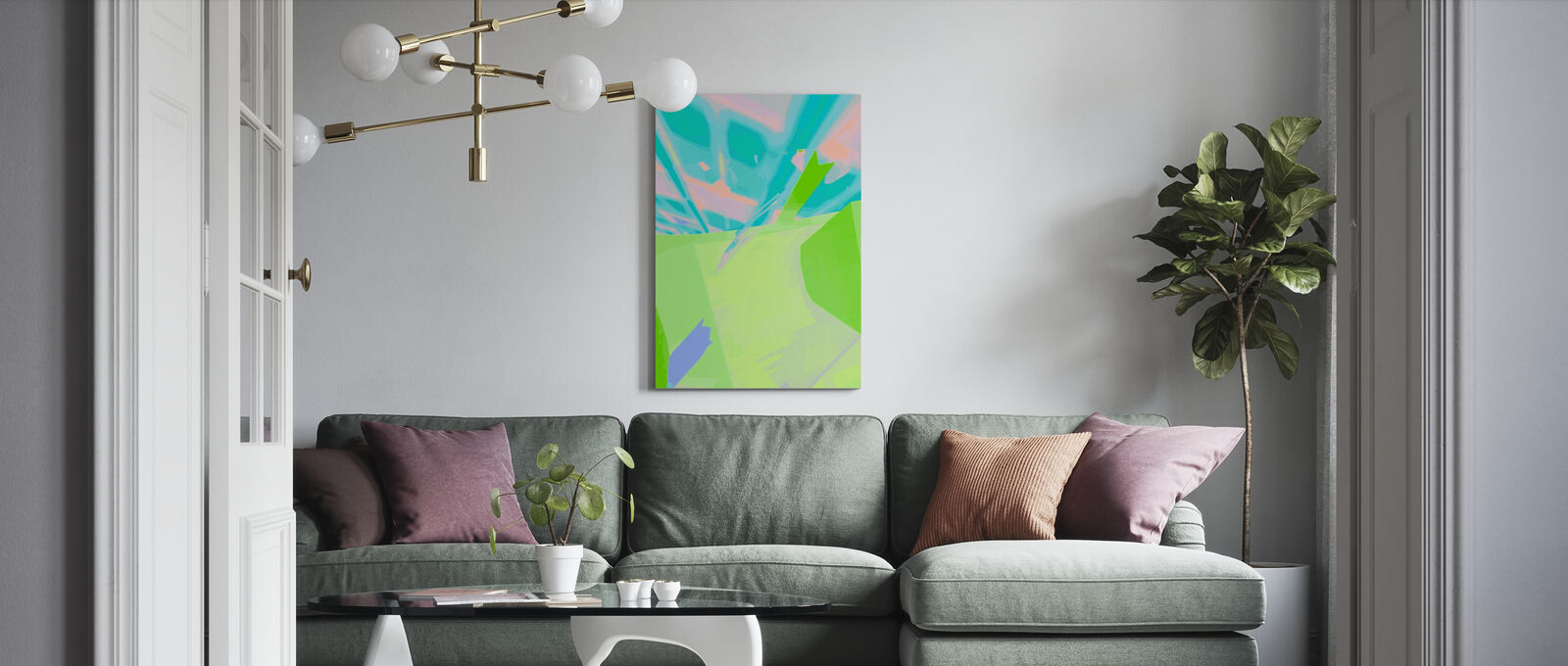 アートパネル 10cm単位でサイズオーダーできる 絵画 壁掛け インテリア 壁飾り キャンバス アート ウォール 抽象画 ピンク 緑 グリーン Butlerchimneys Com