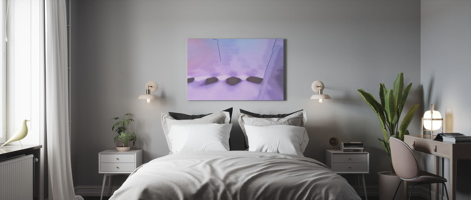 アートパネル 10cm単位でサイズオーダーできる 絵画 壁掛け インテリア 壁飾り キャンバス アート ウォール 抽象画 紫 パープル Butlerchimneys Com