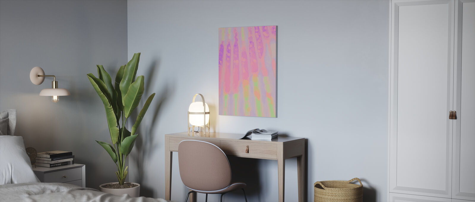 アートパネル 10cm単位でサイズオーダーできる 絵画 壁掛け インテリア 壁飾り キャンバス アート ウォール 抽象画 ピンク 紫 パープル Vmaphotographystudios Com