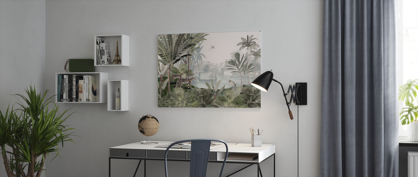 芸術ダイアログボックス 10cm単位で大きさ整頓可能 図絵 飾り インテリア 壁飾り カンヴァス アート ウォール ジャングル 森林地帯 トロピカル ヒョウ 毛の荒物 緑色 新緑の色 Lindsaymayphotography Com