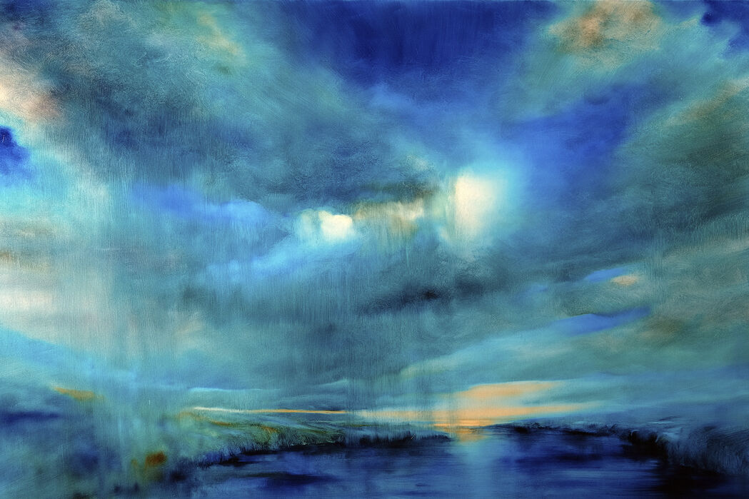 アートパネル 10cm単位でサイズオーダーできる 絵画 壁掛け インテリア 壁飾り キャンバス アート ウォール 空 絵画 青 ブルー 317 Itisaz Com