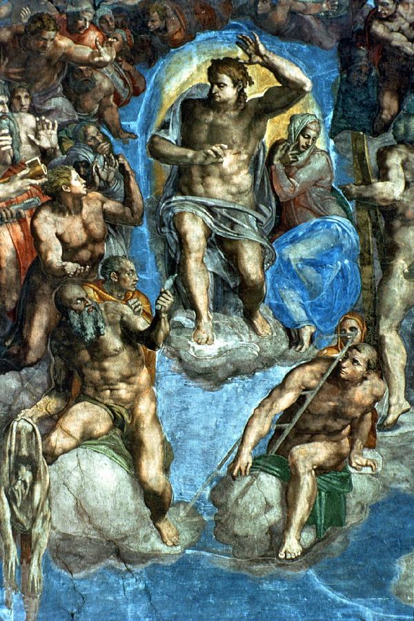 楽天市場 絵画の壁紙 ミケランジェロ 最後の審判 輸入 カスタム壁紙