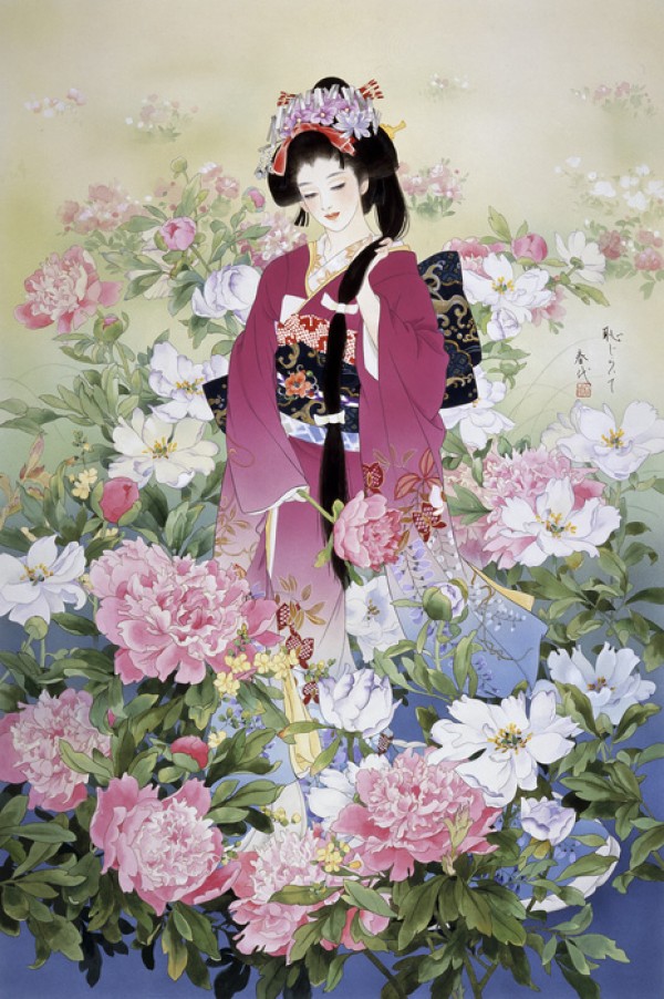 楽天市場 美人画 日本画 着物の壁紙 輸入 カスタム壁紙 Photowall Kogane E 貼ってはがせるフリース壁紙 不織布 海外取り寄せのため1カ月程度でお届け 代引き 後払い不可 壁紙屋本舗 カベガミヤホンポ
