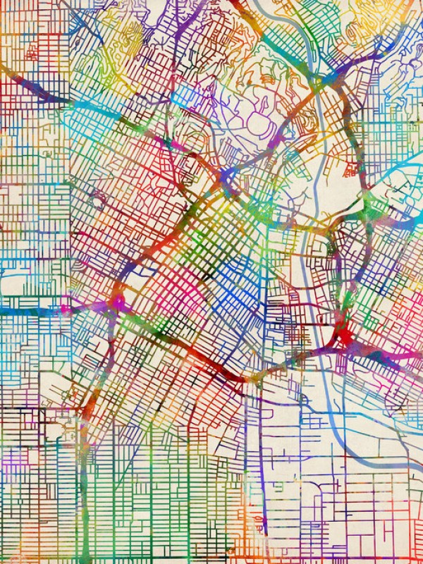 楽天市場 ロサンゼルス ロス 地図 水彩 カラフルの壁紙 輸入 カスタム壁紙 Photowall Los Angeles City Street Map 貼ってはがせるフリース壁紙 不織布 海外取り寄せのため1カ月程度でお届け 代引き 後払い不可 壁紙 屋本舗 カベガミヤホンポ