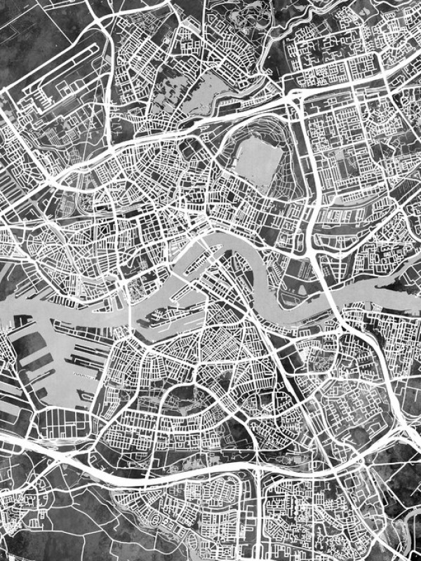 楽天市場 ロッテルダム 地図 水彩 白黒 モノトーンの壁紙 輸入