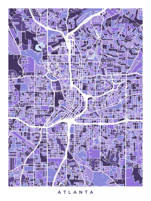 楽天市場 アトランタ 紫 パープル 地図 マップ アート 絵画の壁紙 輸入 カスタム壁紙 Photowall Atlanta Georgia City Map 貼ってはがせるフリース壁紙 不織布 海外取り寄せのため1カ月程度でお届け 代引き不可 壁紙 屋本舗 カベガミヤホンポ