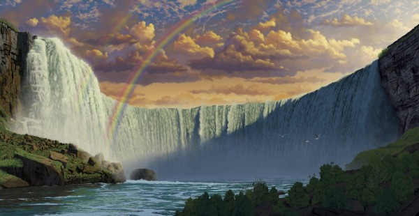 楽天市場 ナイアガラ 滝 虹 自然の壁紙 輸入 カスタム壁紙 Photowall Niagara Falls 貼ってはがせるフリース壁紙 不織布 海外取り寄せのため1カ月程度でお届け 代引き 後払い不可 壁紙屋本舗 カベガミヤホンポ