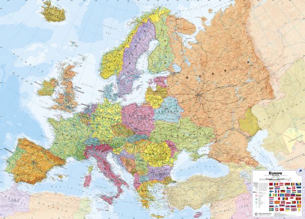 楽天市場 ヨーロッパ地図 ポスター European Map 世界地図 ポスタービン