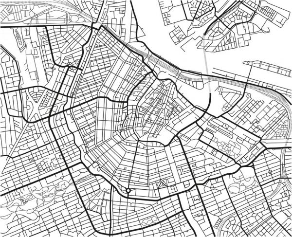 楽天市場 アムステルダム 地図 モノクロの壁紙 輸入 カスタム壁紙 Photowall Amsterdam Map 貼ってはがせるフリース壁紙 不織布 海外取り寄せのため1カ月程度でお届け 代引き不可 壁紙屋本舗 カベガミヤホンポ