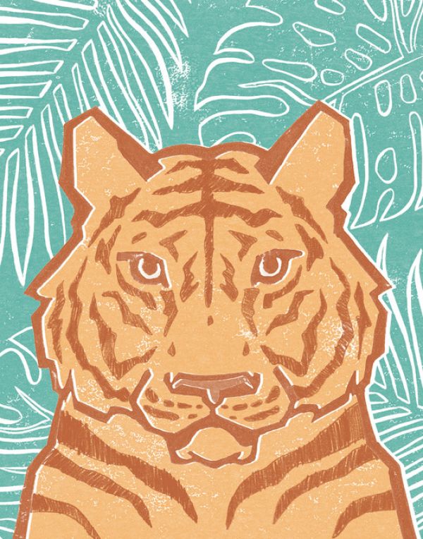 楽天市場 虎 トラ 動物 イラスト オレンジの壁紙 輸入 カスタム壁紙 Photowall Tiger 貼ってはがせるフリース 壁紙 不織布 海外取り寄せのため1カ月程度でお届け 代引き 後払い不可 壁紙屋本舗 カベガミヤホンポ