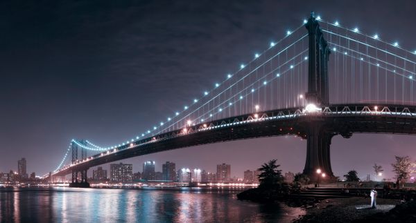 楽天市場 マンハッタン橋 夜景の壁紙 輸入 カスタム壁紙 Photowall Lovers Under Manhattan Bridge 貼ってはがせるフリース壁紙 不織布 海外取り寄せのため1カ月程度でお届け 代引き不可 壁紙屋本舗 カベガミヤホンポ