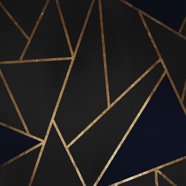 楽天市場 幾何学 ライン 金 ゴールド 黒 ブラックの壁紙 輸入 カスタム壁紙 Photowall Pyramids E320692 貼ってはがせるフリース壁紙 不織布 海外取り寄せのため1カ月程度でお届け 代引き不可 壁紙屋本舗 カベガミヤホンポ