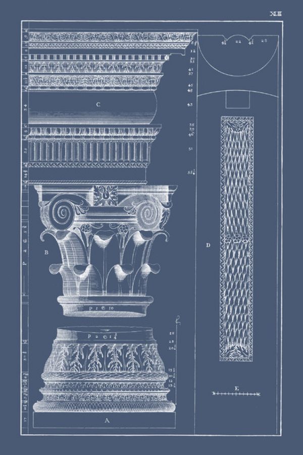 楽天市場 建築 設計図 図面 柱 青 ブルーの壁紙 輸入 カスタム壁紙 Photowall Column Cornice Blueprint 592 貼ってはがせるフリース壁紙 不織布 海外取り寄せのため1カ月程度でお届け 代引き 後払い不可 壁紙屋本舗 カベガミヤホンポ