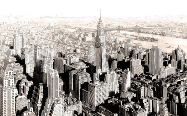 楽天市場 ニューヨーク アート モダン 黒 ブラック ベージュの壁紙 輸入 カスタム壁紙 Photowall New York City Sketch Sepia 7 貼ってはがせるフリース壁紙 不織布 海外取り寄せのため1カ月程度でお届け 代引き 後払い不可 壁紙屋本舗 カベガミ