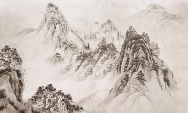 楽天市場 水墨画 山 和風 中国風 日本風の壁紙 輸入 カスタム壁紙 Photowall Zen Mountain Monastery 2 貼ってはがせるフリース壁紙 不織布 海外取り寄せのため1カ月程度でお届け 代引き不可 壁紙屋本舗 カベガミヤホンポ