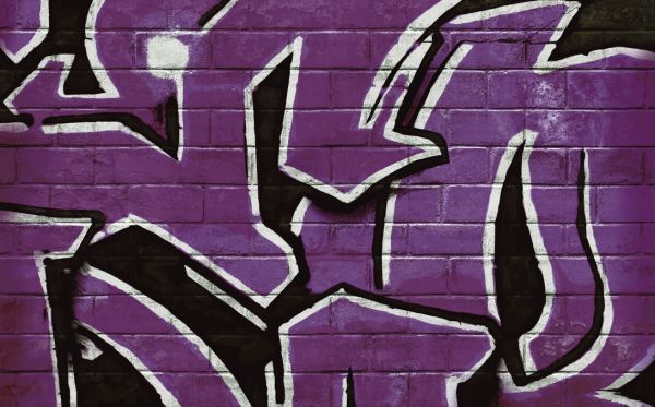 楽天市場 グラフィティアート ストリートアート レンガ フェイク 紫 パープルの壁紙 輸入 カスタム壁紙 Photowall Graffiti Brick Wall Purple 3 貼ってはがせるフリース壁紙 不織布 海外取り寄せのため1カ月程度でお届け 代引き 後払い不可 壁紙