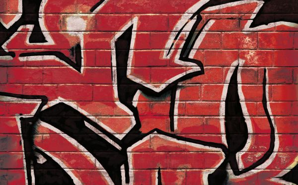 楽天市場 グラフィティアート ストリートアート レンガ フェイク 赤 レッドの壁紙 輸入 カスタム壁紙 Photowall Graffiti Brick Wall Red 4 貼ってはがせるフリース壁紙 不織布 海外取り寄せのため1カ月程度でお届け 代引き 後払い不可 壁紙屋