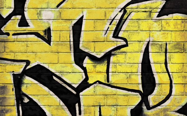 楽天市場 グラフィティアート ストリートアート レンガ フェイク 黄色 イエローの壁紙 輸入 カスタム壁紙 Photowall Graffiti Brick Wall Yellow 5 貼ってはがせるフリース壁紙 不織布 海外取り寄せのため1カ月程度でお届け 代引き不可 壁紙屋本舗