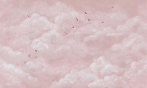 楽天市場 雲 空 鳥 ピンクの壁紙 輸入 カスタム壁紙 Photowall Tender Clouds With Swallows Pink 870 貼ってはがせるフリース壁紙 不織布 海外取り寄せのため1カ月程度でお届け 代引き 後払い不可 壁紙屋本舗 カベガミヤホンポ