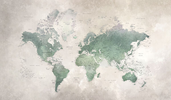 楽天市場 世界地図 ビンテージ 緑 グリーンの壁紙 輸入 カスタム壁紙 Photowall World Map Emerald 846 貼ってはがせるフリース壁紙 不織布 海外取り寄せのため1カ月程度でお届け 代引き不可 壁紙屋本舗 カベガミヤホンポ