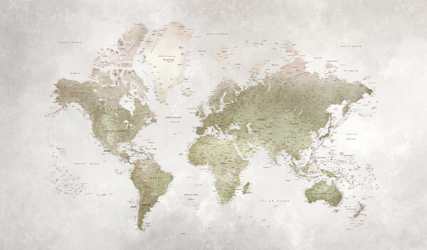 楽天市場 世界地図 ビンテージ 黄緑の壁紙 輸入 カスタム壁紙 Photowall World Map Smoky 848 貼ってはがせるフリース壁紙 不織布 海外取り寄せのため1カ月程度でお届け 代引き不可 壁紙屋本舗 カベガミヤホンポ