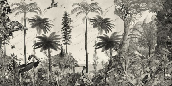 楽天市場 植物 森 ジャングル トロピカル モノクロ モノトーンの壁紙 輸入 カスタム壁紙 Photowall Tree Of Life Sepia Left Side 911 貼ってはがせるフリース壁紙 不織布 海外取り寄せのため1カ月程度でお届け 代引き 後払い不可 壁紙屋本舗