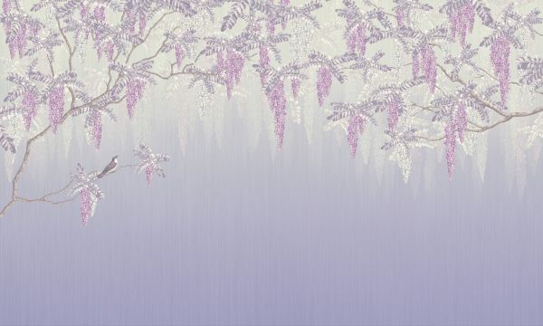 楽天市場 藤 花 木 紫 パープルの壁紙 輸入 カスタム壁紙 Photowall
