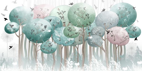 楽天市場 木 森 鳥 イラスト 緑 グリーンの壁紙 輸入 カスタム壁紙 Photowall Globe Forest Ii 貼ってはがせるフリース壁紙 不織布 海外取り寄せのため1カ月程度でお届け 代引き不可 壁紙屋本舗 カベガミヤホンポ