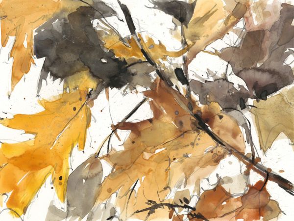 楽天市場 秋 葉 イラスト 黄色 イエローの壁紙 輸入 カスタム壁紙 Photowall Watercolor Autumn Leaves 貼ってはがせるフリース壁紙 不織布 海外取り寄せのため1カ月程度でお届け 代引き不可 壁紙屋本舗 カベガミヤホンポ