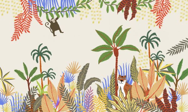 楽天市場 ジャングル 動物 ボタニカル トロピカル イラストの壁紙 輸入 カスタム壁紙 Photowall Botany Tropical Bright 貼ってはがせるフリース壁紙 不織布 海外取り寄せのため1カ月程度でお届け 代引き不可 壁紙 屋本舗 カベガミヤホンポ