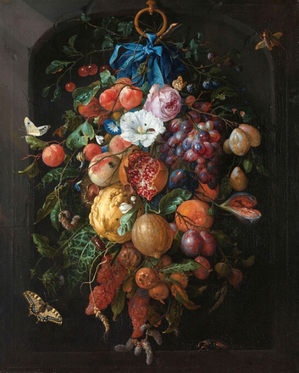 楽天市場 静物画 花 果物 フルーツ 絵画の壁紙 輸入 カスタム壁紙 Photowall Festoon Of Fruit And Flowers Jan Davidsz De Heem E325871 貼ってはがせるフリース壁紙 不織布 海外取り寄せのため1カ月程度でお届け 代引き 後払い不可 壁紙屋本舗