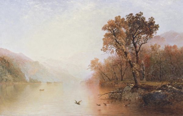 楽天市場 風景画 絵画 木 水辺 鳥の壁紙 輸入 カスタム壁紙 Photowall Lake George John Frederick Kensett 250 貼ってはがせるフリース壁紙 不織布 海外取り寄せのため1カ月程度でお届け 代引き 後払い不可 壁紙 屋本舗 カベガミヤホンポ