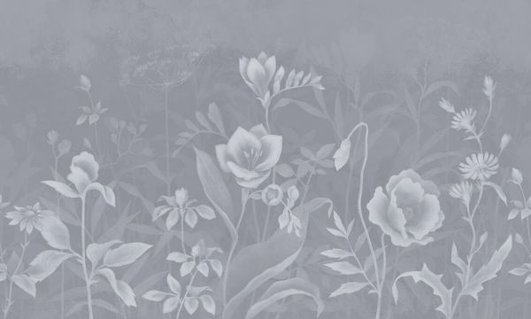 楽天市場 花 イラスト 灰色 グレーの壁紙 輸入 カスタム壁紙 Photowall Gentle Botanical Gray 貼ってはがせるフリース壁紙 不織布 海外取り寄せのため1カ月程度でお届け 代引き 後払い不可 壁紙屋本舗 カベガミヤホンポ