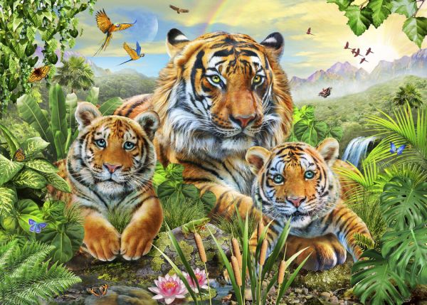 楽天市場 虎 トラ 動物 親子の壁紙 輸入 カスタム壁紙 Photowall Majestic Tiger Family 貼ってはがせるフリース壁紙 不織布 海外取り寄せのため1カ月程度でお届け 代引き 後払い不可 壁紙屋本舗 カベガミヤホンポ