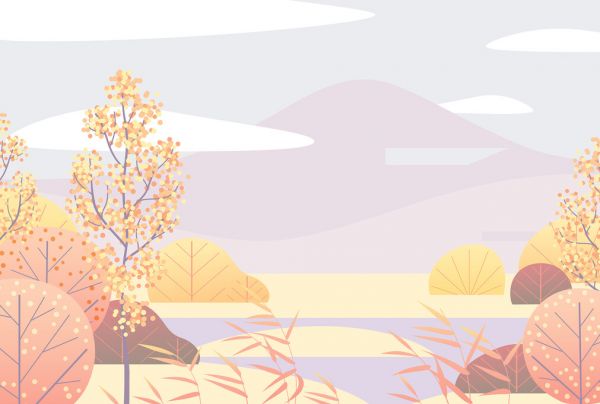 楽天市場 山 木 イラスト 秋の壁紙 輸入 カスタム壁紙 Photowall Simple Autumn Lanscape 貼ってはがせるフリース壁紙 不織布 海外取り寄せのため1カ月程度でお届け 代引き 後払い不可 壁紙屋本舗 カベガミヤホンポ