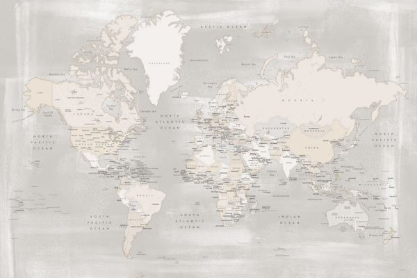 楽天市場 世界地図 ワールドマップの壁紙 輸入 カスタム壁紙 Photowall World Map With Capitals 貼ってはがせるフリース壁紙 不織布 海外取り寄せのため1カ月程度でお届け 代引き 後払い不可 壁紙屋本舗 カベガミヤホンポ