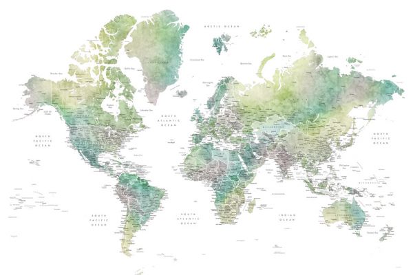 楽天市場 世界地図 ワールドマップ 緑 グリーンの壁紙 輸入 カスタム壁紙 Photowall World Map With Cities 256 貼ってはがせるフリース壁紙 不織布 海外取り寄せのため1カ月程度でお届け 代引き 後払い不可 壁紙屋本舗 カベガミヤホンポ