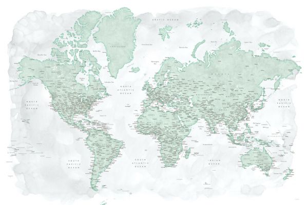 楽天市場 世界地図 ワールドマップ 緑 グリーンの壁紙 輸入 カスタム壁紙 Photowall World Map With Cities 貼ってはがせるフリース壁紙 不織布 海外取り寄せのため1カ月程度でお届け 代引き 後払い不可 壁紙屋本舗 カベガミヤホンポ