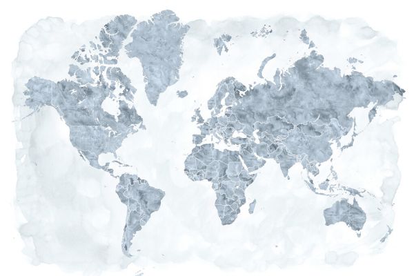 楽天市場 世界地図 ワールドマップ 青 ブルーの壁紙 輸入 カスタム壁紙 Photowall World Map Without Text Iii 貼ってはがせるフリース壁紙 不織布 海外取り寄せのため1カ月程度でお届け 代引き 後払い不可 壁紙屋本舗 カベガミヤホンポ