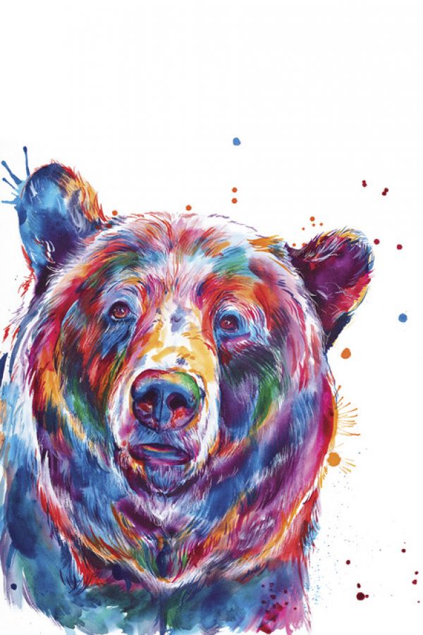 楽天市場 熊 クマ 動物 水彩画 イラストの壁紙 輸入 カスタム壁紙 Photowall Bear 貼ってはがせるフリース壁紙 不織布 海外取り寄せのため1カ月程度でお届け 代引き不可 壁紙屋本舗 カベガミヤホンポ