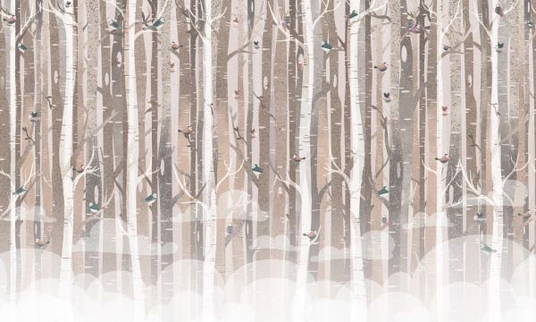 楽天市場 森 木 鳥 イラストの壁紙 輸入 カスタム壁紙 Photowall Birds In The Forest Ii 貼ってはがせるフリース壁紙 不織布 海外取り寄せのため1カ月程度でお届け 代引き 後払い不可 壁紙屋本舗 カベガミヤホンポ