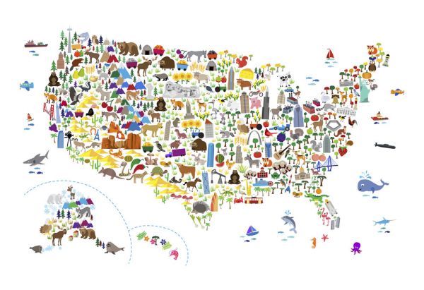 楽天市場 動物 イラスト 地図 アメリカ キッズ 子ども部屋の壁紙 輸入 カスタム壁紙 Photowall Animal Map Usa 貼ってはがせるフリース壁紙 不織布 海外取り寄せのため1カ月程度でお届け 代引き 後払い不可 壁紙屋本舗 カベガミヤホンポ