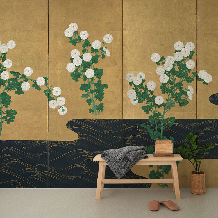 ★直接引き取り限定★屏風　日本画　風景画　詳細不明 トーハク常設展：久隅守景《納涼図屏風》（国宝）に出会う