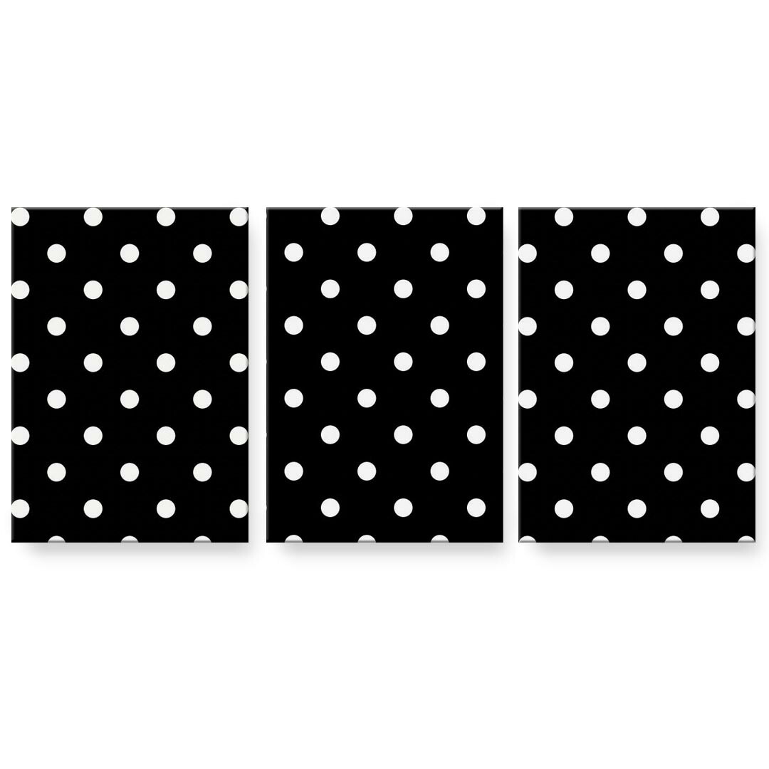 アートパネル 3連 3枚セット 絵 絵画 飾り igsticker 594mmx420mm A2 フォト 壁掛け 木枠 インテリア おしゃれ 000014 斑点　黒　水玉