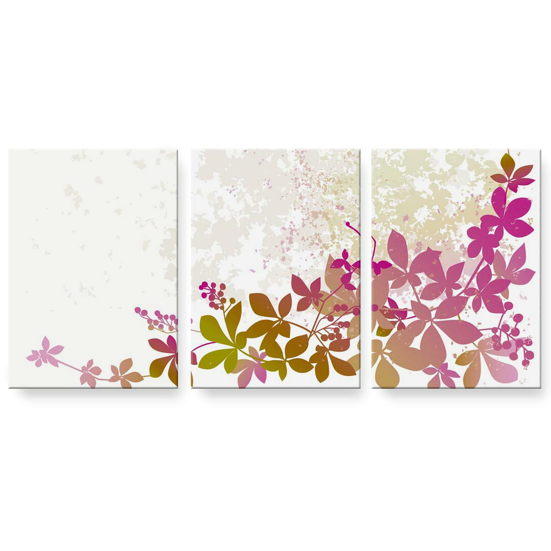 アートパネル 3連 3枚セット 絵 絵画 飾り igsticker 594mmx420mm A2 フォト 壁掛け 木枠 インテリア おしゃれ 000159 シンプル　花　緑　草木