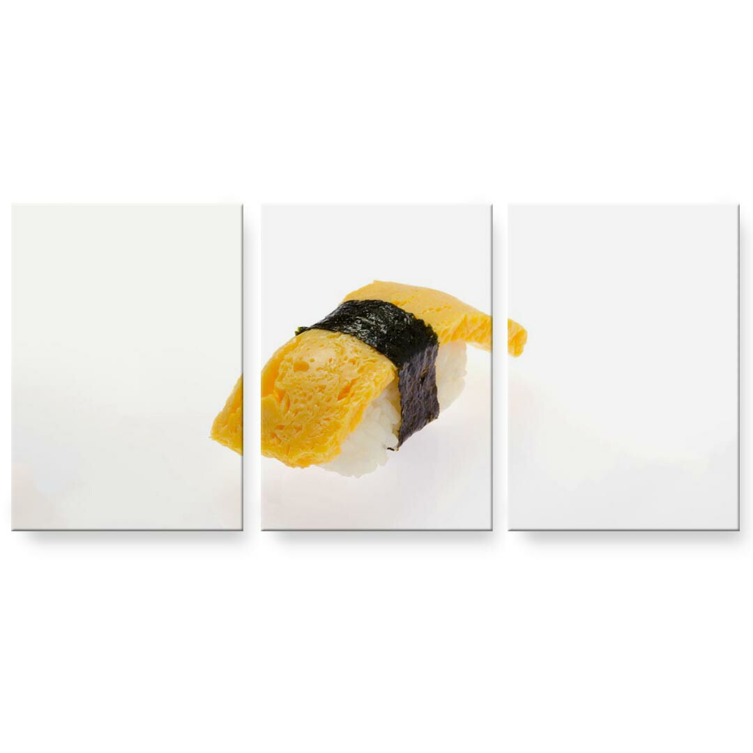アートパネル 3連 3枚セット 絵 絵画 飾り igsticker 594mmx420mm A2 フォト 壁掛け 木枠 インテリア おしゃれ 000194 お寿司　食べ物　たまご