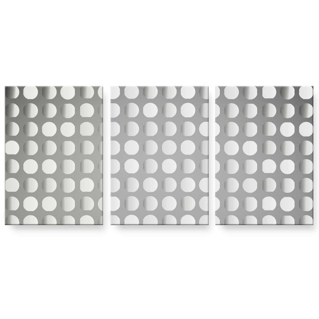 アートパネル 3連 3枚セット 絵 絵画 飾り igsticker 594mmx420mm A2 フォト 壁掛け 木枠 インテリア おしゃれ 000518 ドット　アルミ