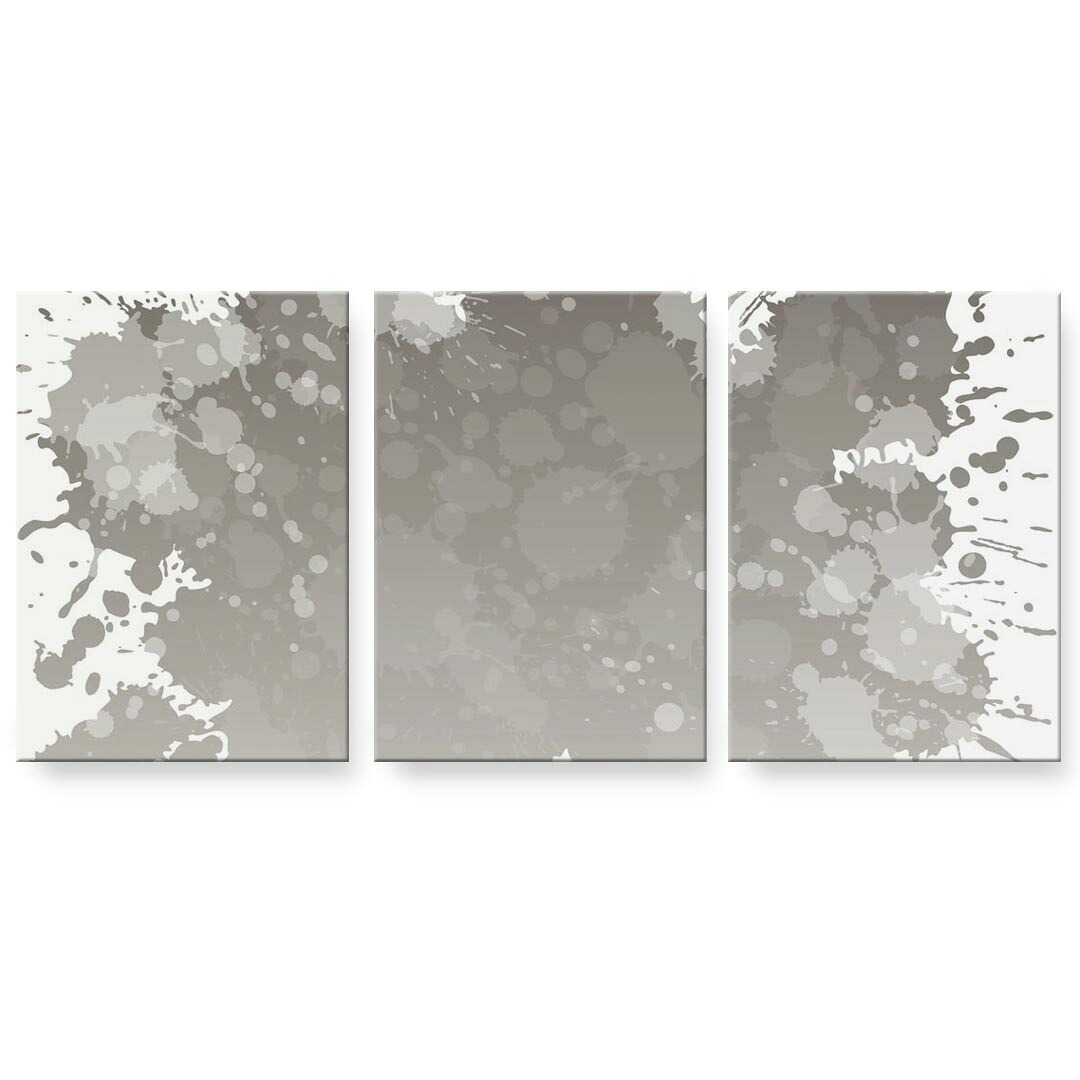 アートパネル 3連 3枚セット 絵 絵画 飾り igsticker 594mmx420mm A2 フォト 壁掛け 木枠 インテリア おしゃれ 000902 ペイント　モノクロ