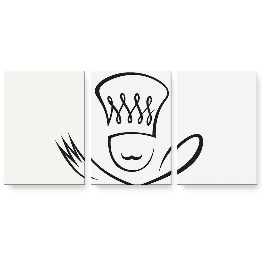 アートパネル 3連 3枚セット 絵 絵画 飾り igsticker 594mmx420mm A2 フォト 壁掛け 木枠 インテリア おしゃれ 000980 マーク　フォーク　スプーン