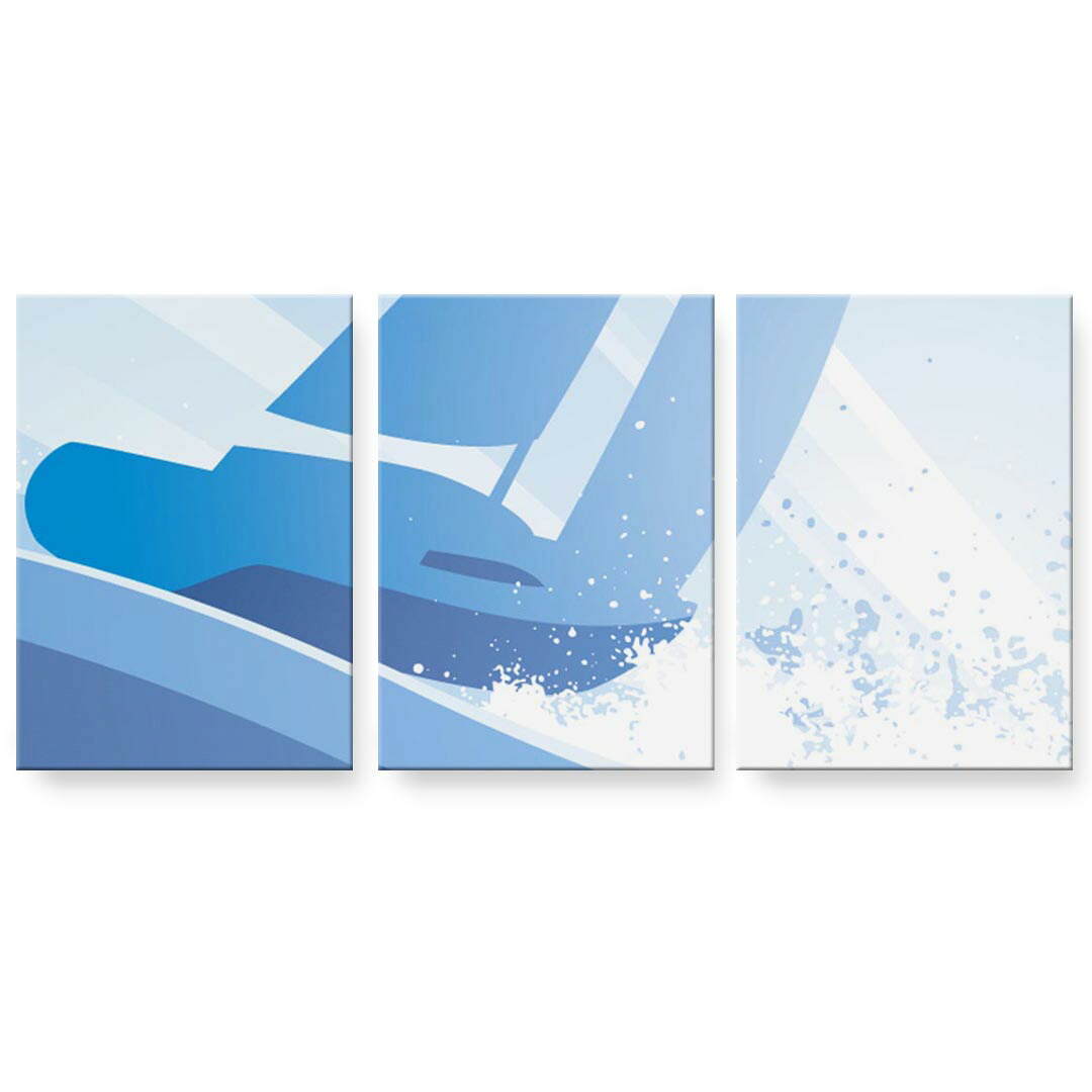 アートパネル 3連 3枚セット 絵 絵画 飾り igsticker 594mmx420mm A2 フォト 壁掛け 木枠 インテリア おしゃれ 001346 船　海　ヨット